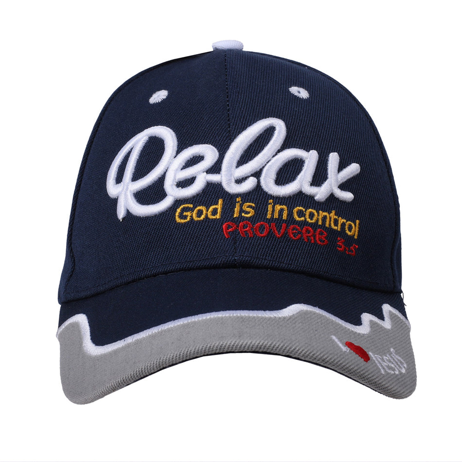 Cap Relax God In Control Navy