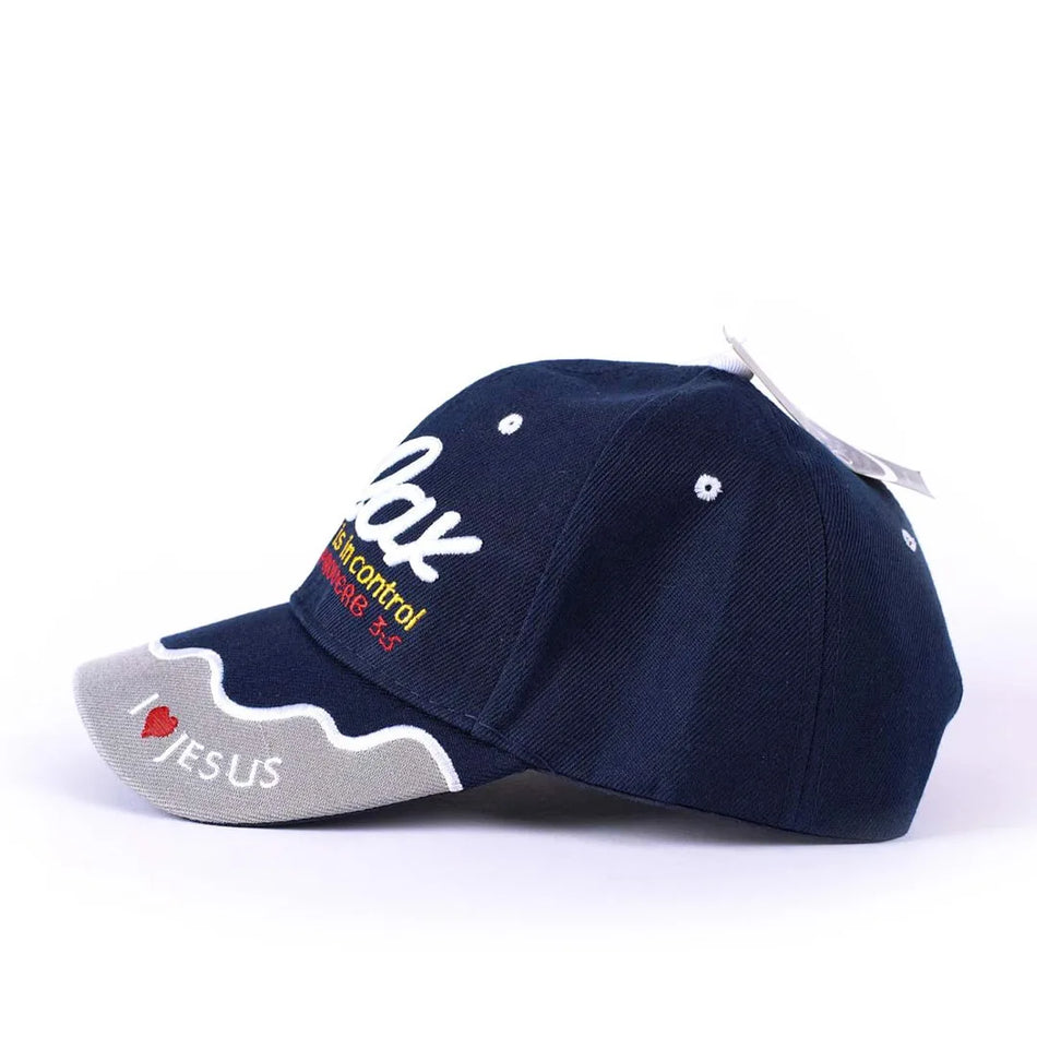 Cap Relax God In Control Navy
