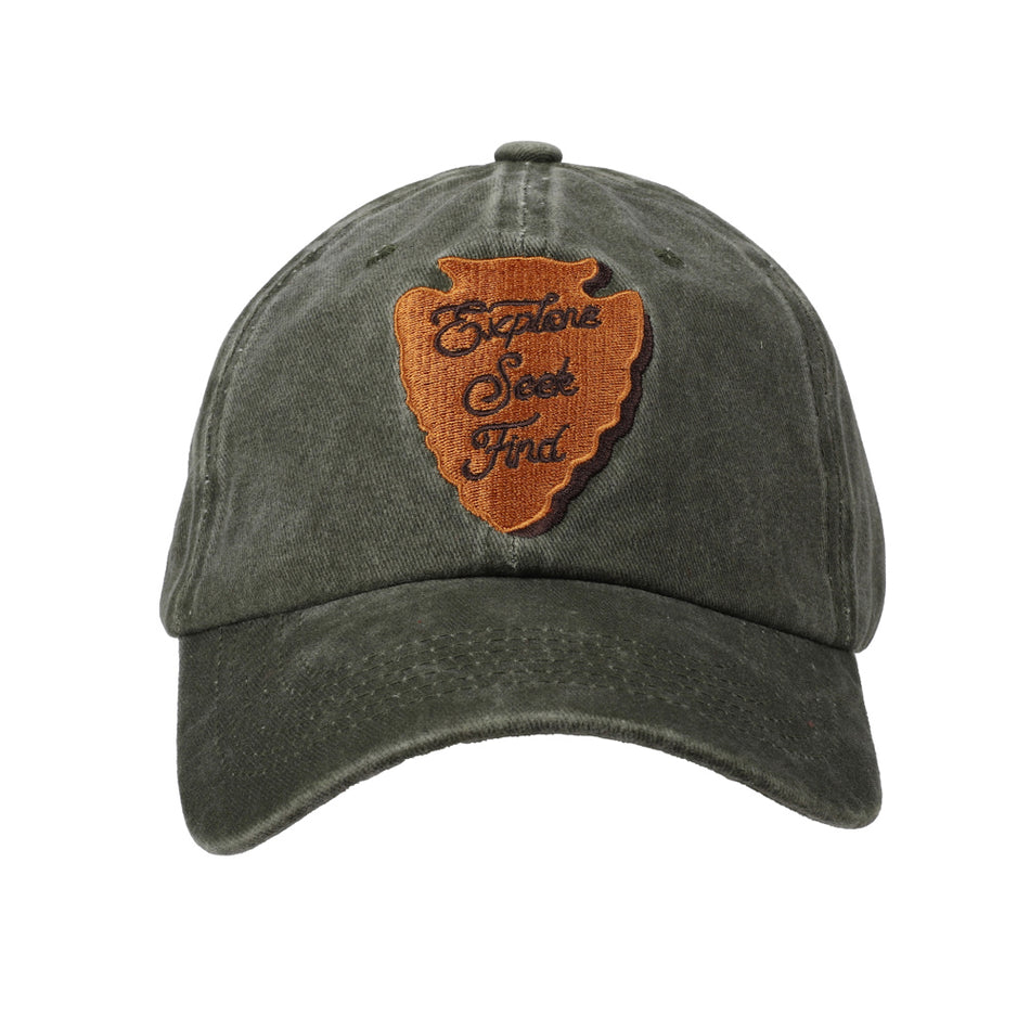 Cap Explore Seek Find Prewashed Green