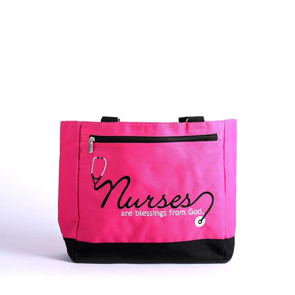 Tote – Nurses Are Blessings – Magenta