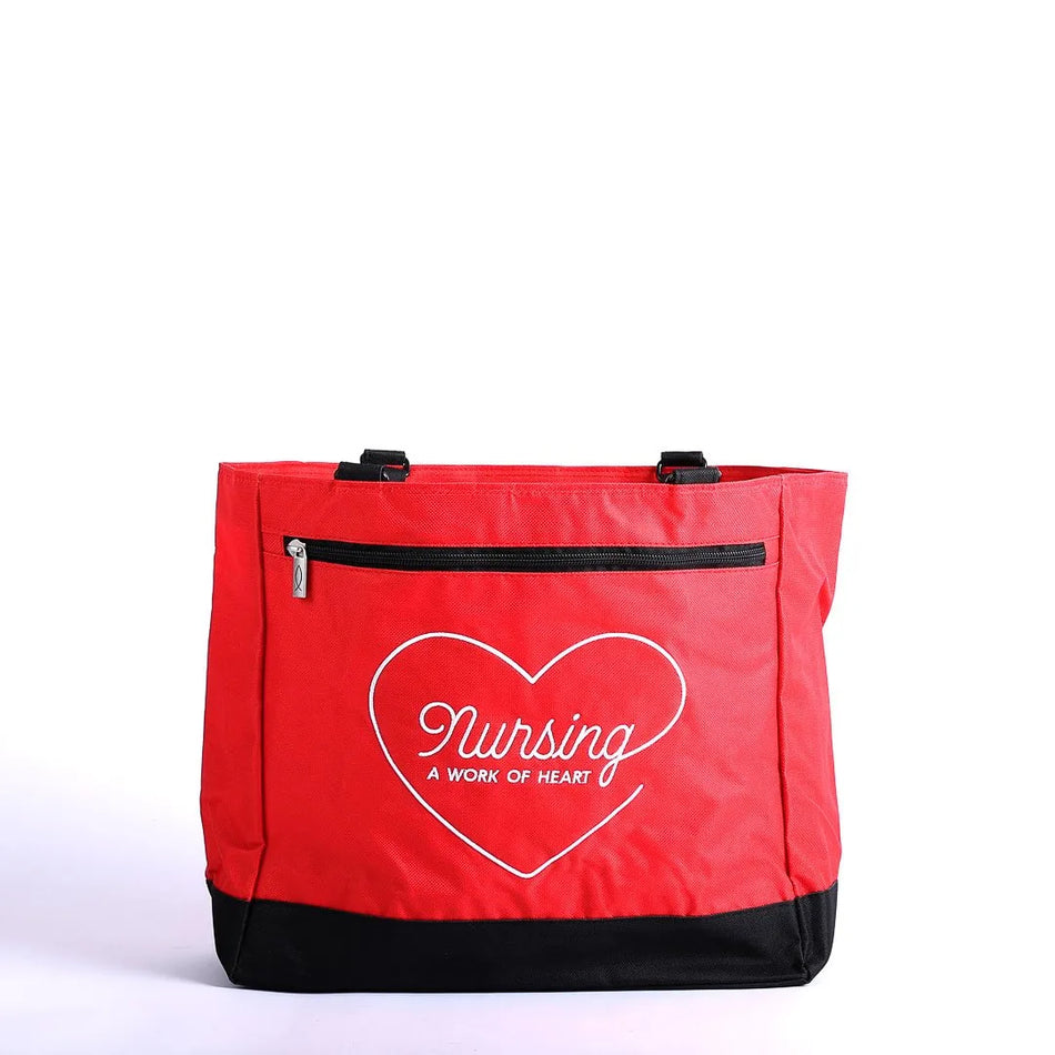 Tote – Nursing Is A Work Of Heart – Red