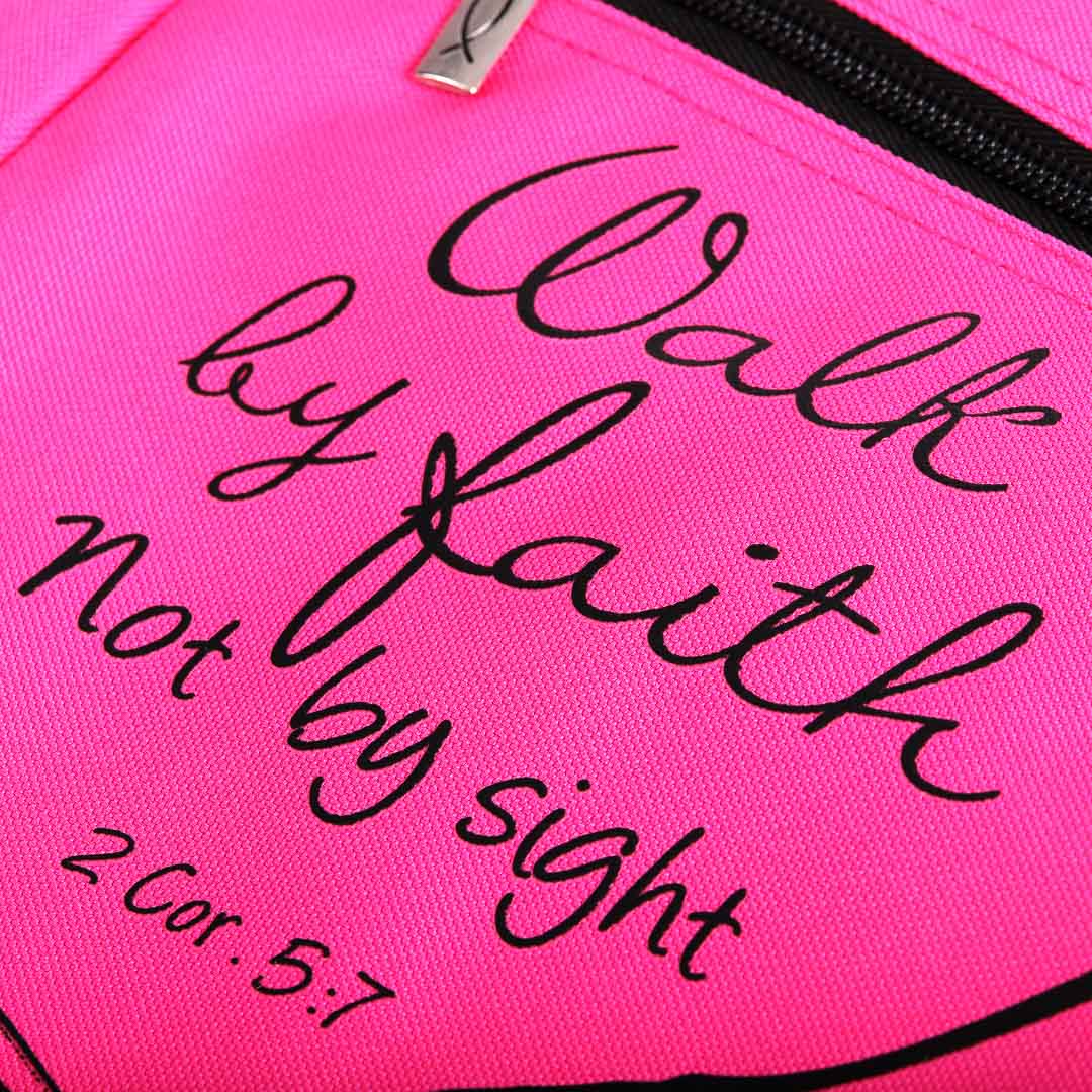 TOTE CANVAS WALK BY FAITH  12.5X11.5X6