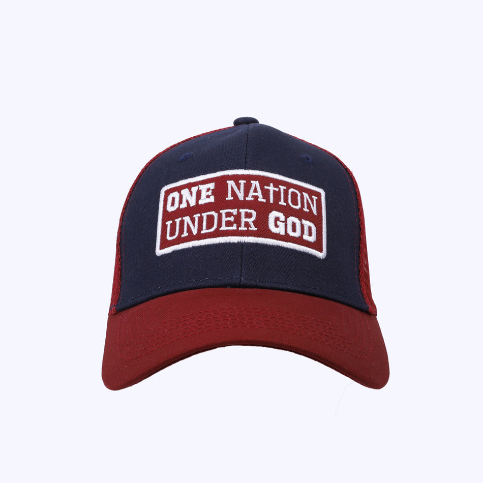 Cap One Nation Under God Navy/Burgundy