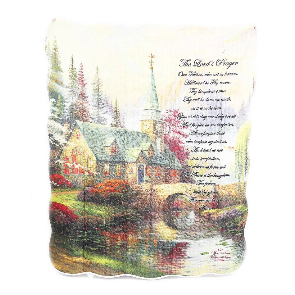 Quilted Throw-The Lords Prayer 50″ X 60″