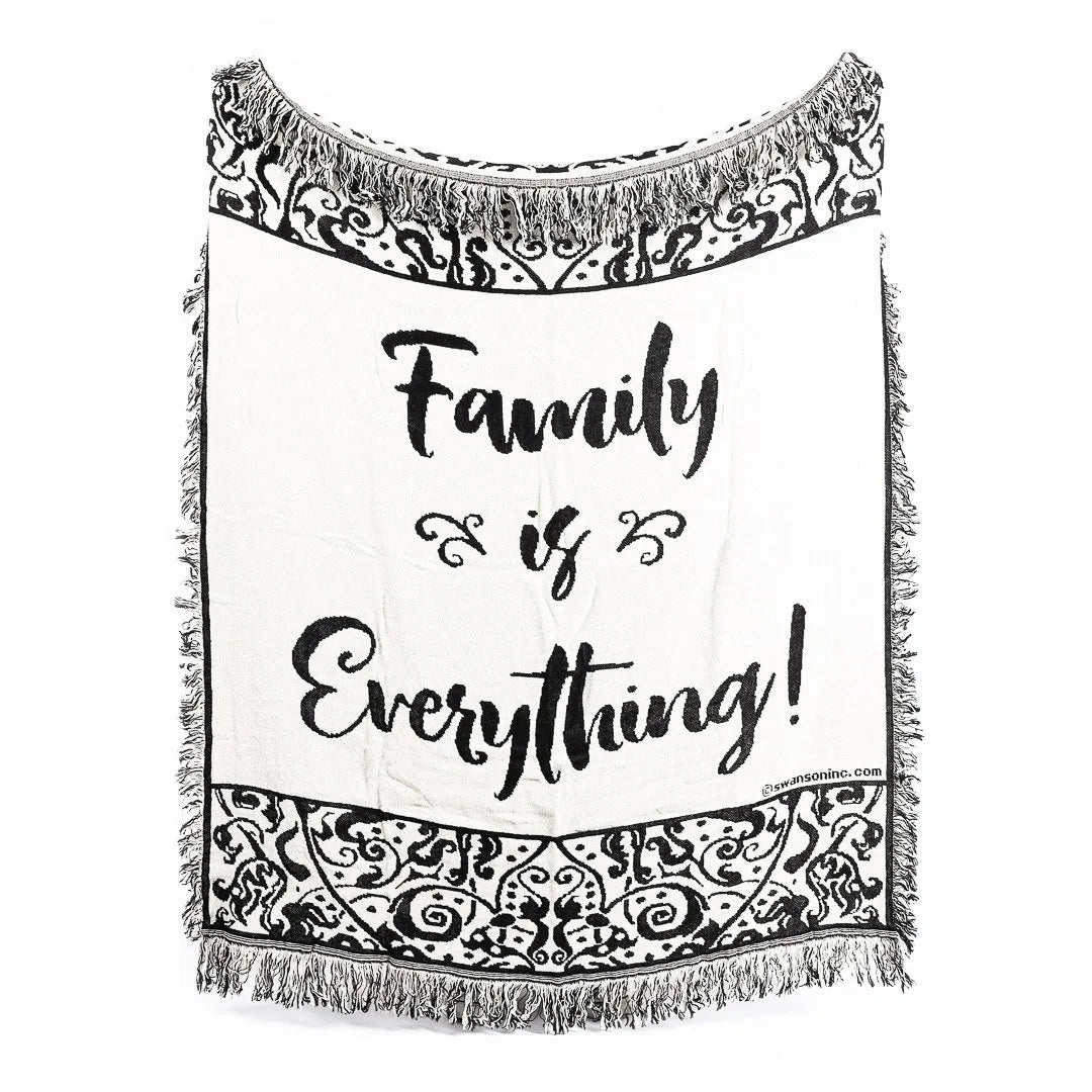 THROW FAMILY IS EVERYTHING DEEP GREY 50x60