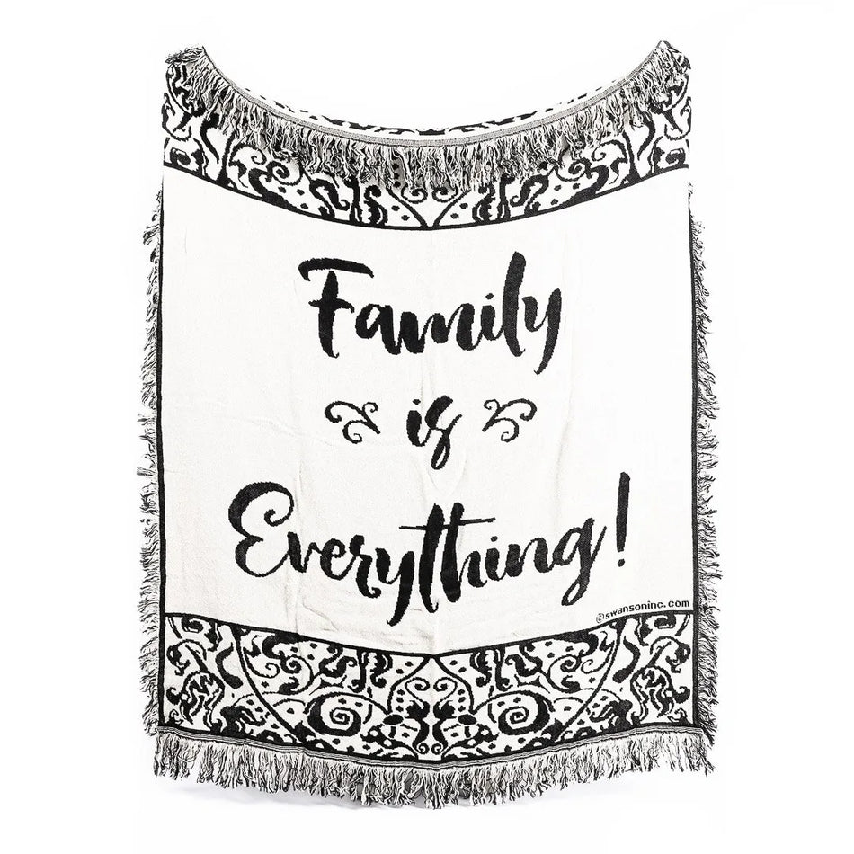 THROW FAMILY IS EVERYTHING DEEP GREY 50x60