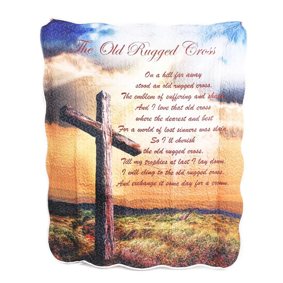 Quilted Throw – Old Rugged Cross