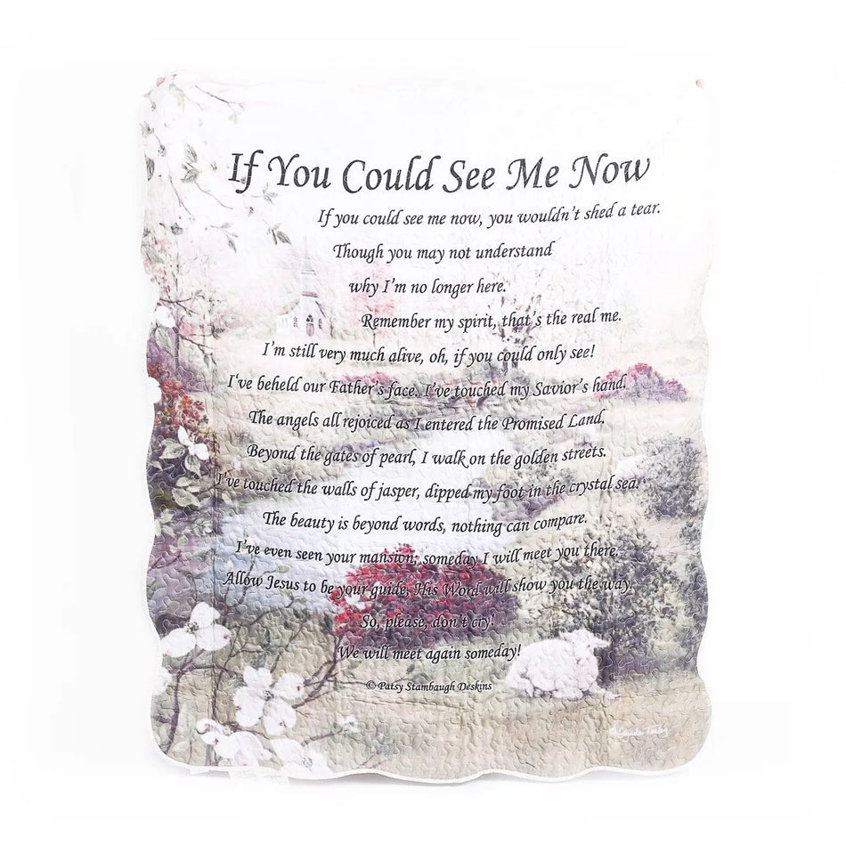 Quilted Throw If You Could See Me 50"X60"