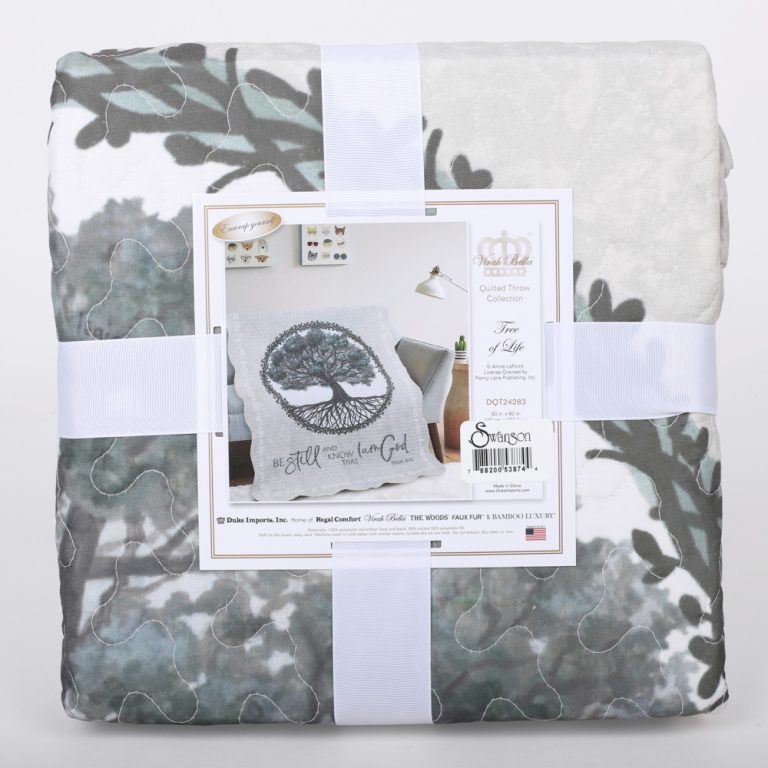 Quilted Throw Be Still and Know Tree 50″ x 60″