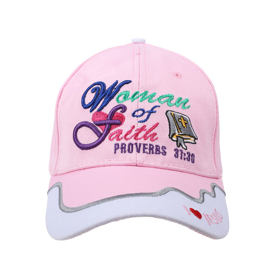 CAP WOMAN OF FAITH PINK