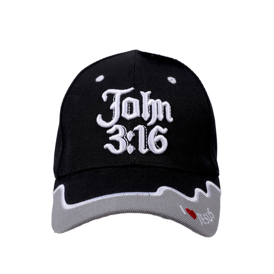 John 3:16 Cap | Embroidered Christian Scripture Hat | Adjustable Fit