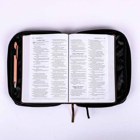BIBLE COVER CANVAS PROVERBS 31 CROSS L