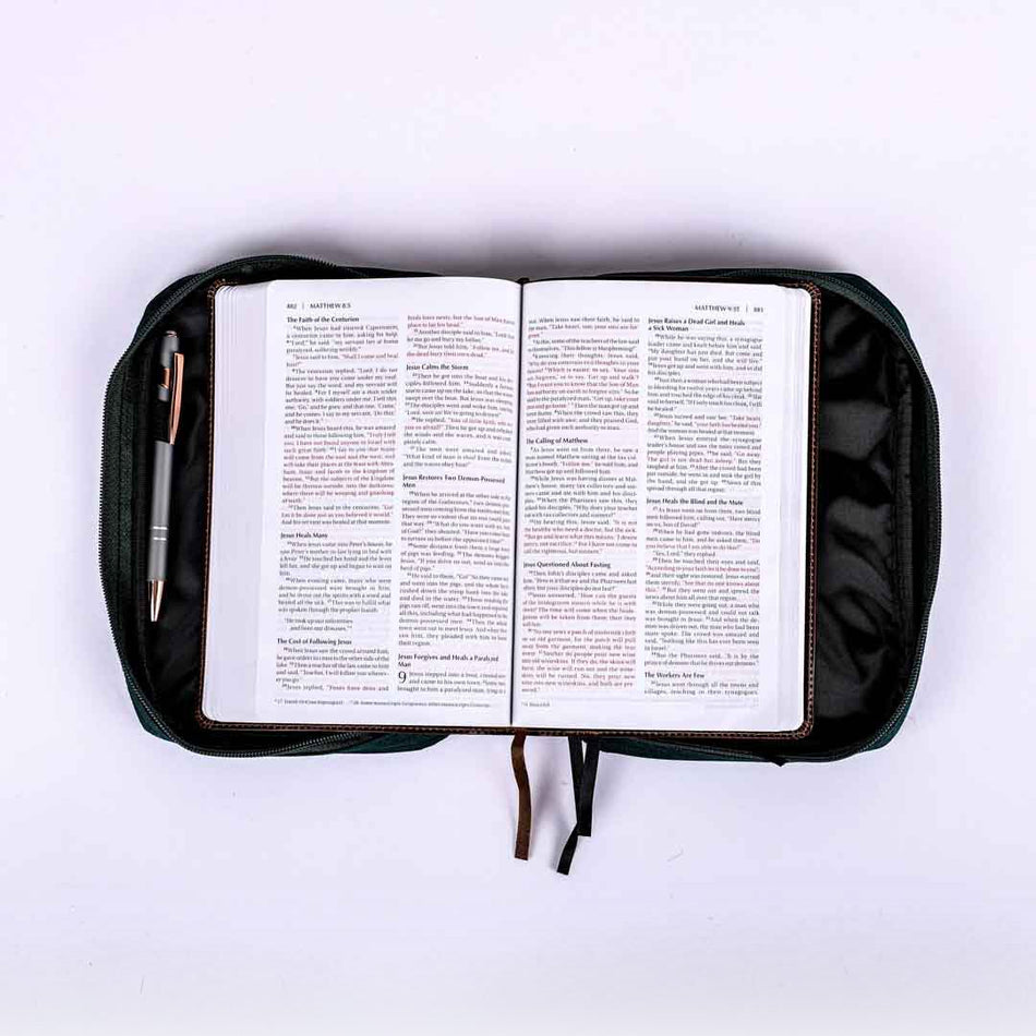 Surf Shop Canvas Bible Cover | Christian Scripture Carrying Case | Multiple Sizes