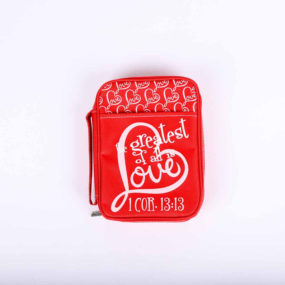 Bible Cover Love Red M