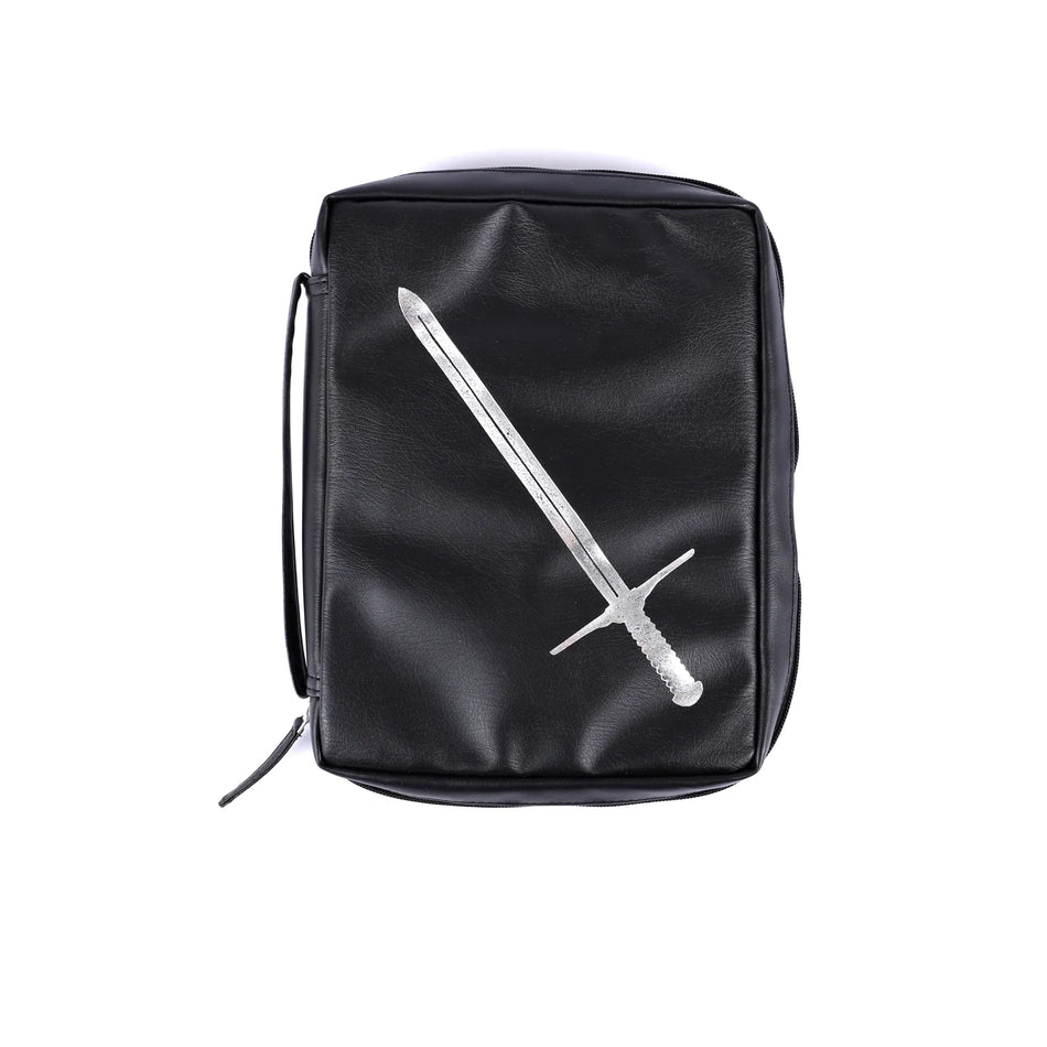 Bible Cover Imitation Leather Sword Of The Spirit Black Lg