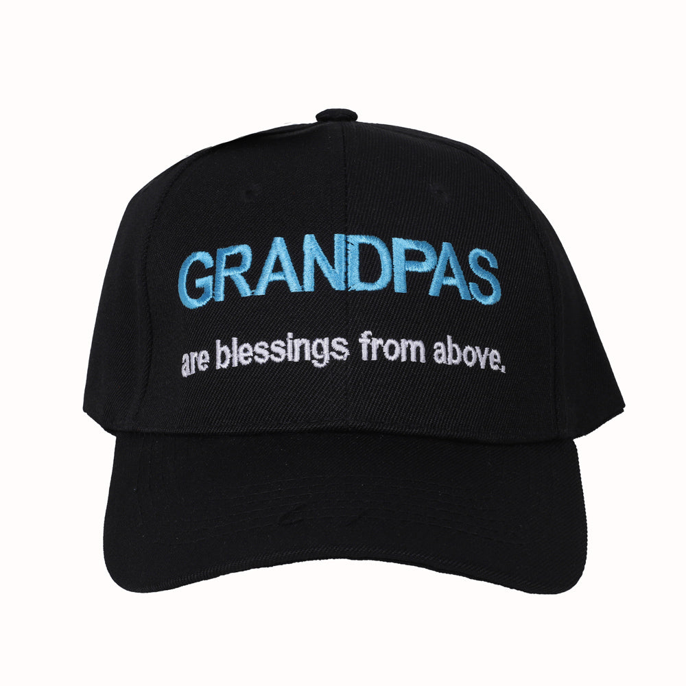 CAP GRANDPAS ARE BLESSINGS FROM ABOVE BLACK