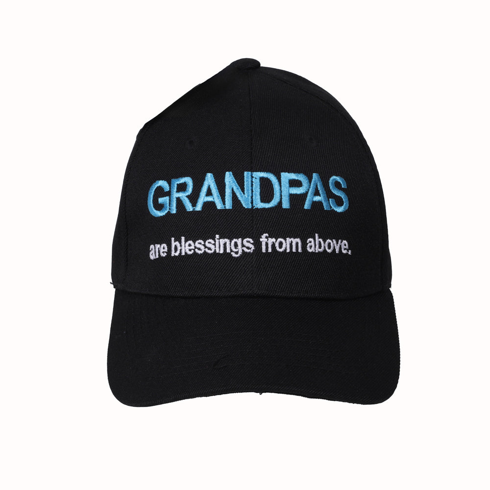 CAP GRANDPAS ARE BLESSINGS FROM ABOVE BLACK