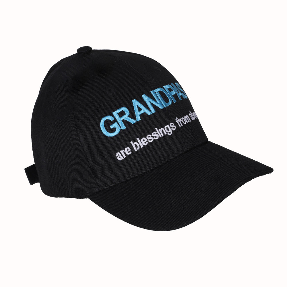 CAP GRANDPAS ARE BLESSINGS FROM ABOVE BLACK