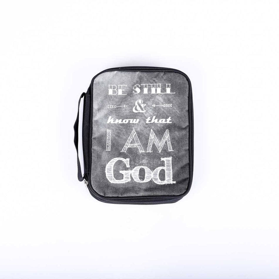 Be Still & Know Canvas Bible Cover | Christian Scripture Carrying Case | Multiple Sizes