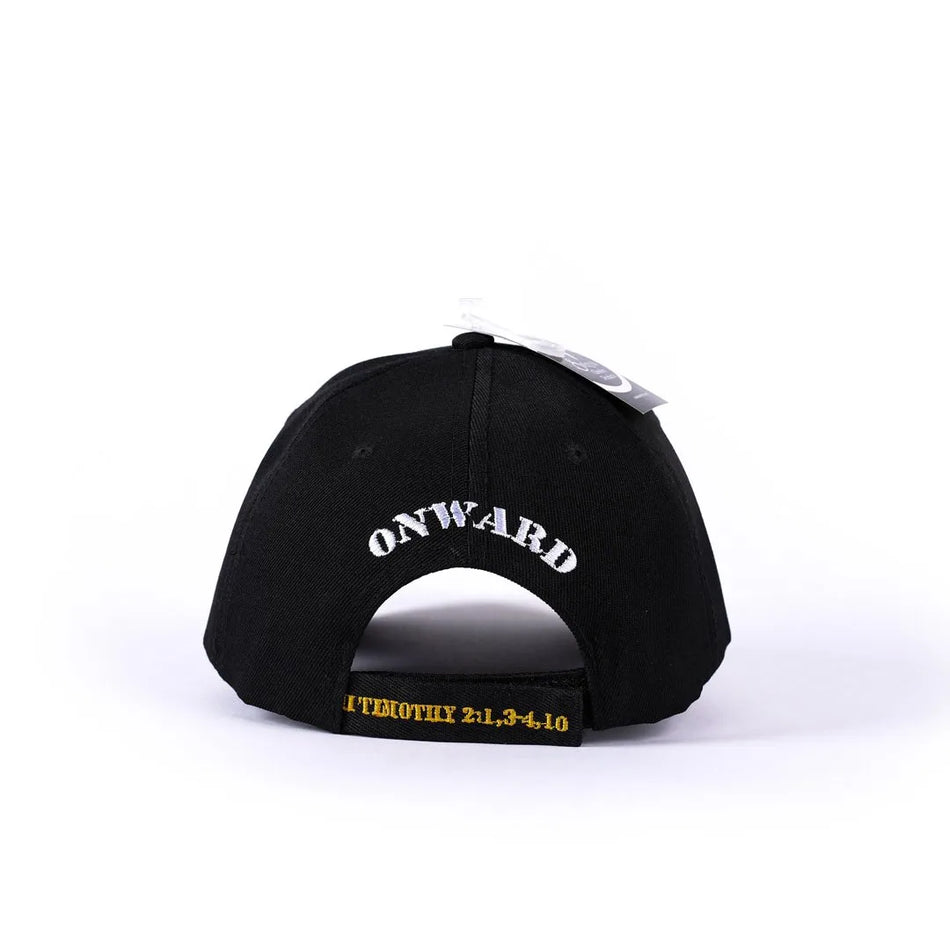 Onward Christian Soldier Cap | Embroidered Christian Faith Hat | Adjustable Fit