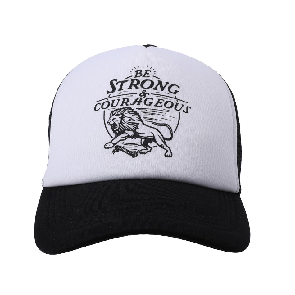 Cap Foam Be Strong And Courageous White