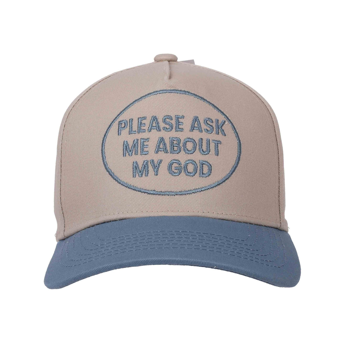 CAP PLEASE ASK ME ABOUT MY GOD BLUE/TAN