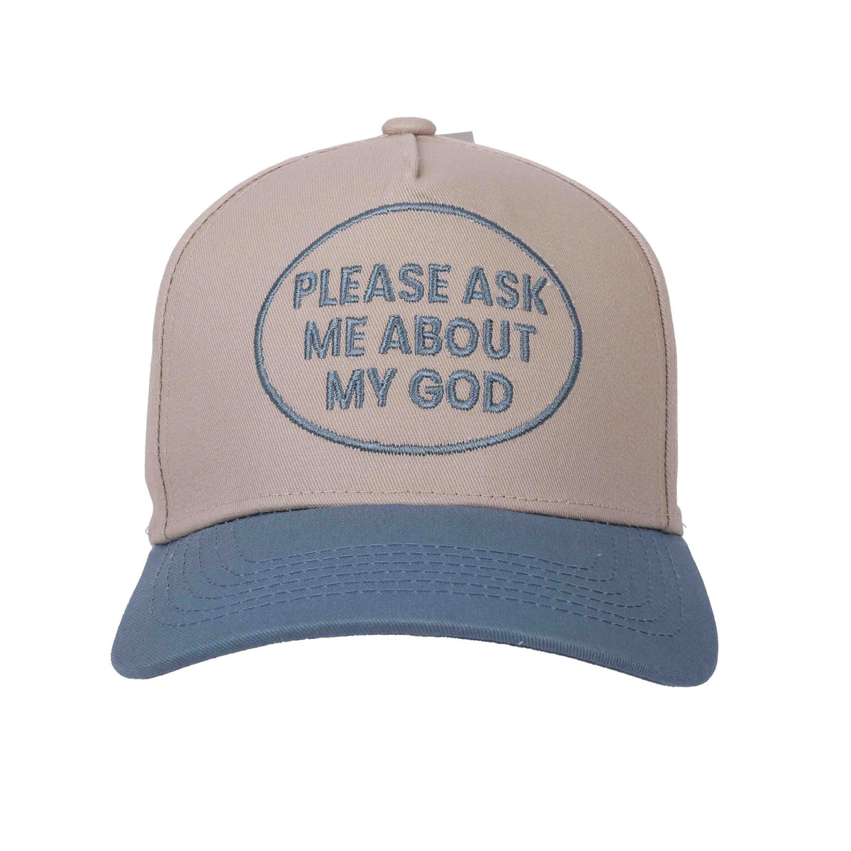 CAP PLEASE ASK ME ABOUT MY GOD BLUE/TAN