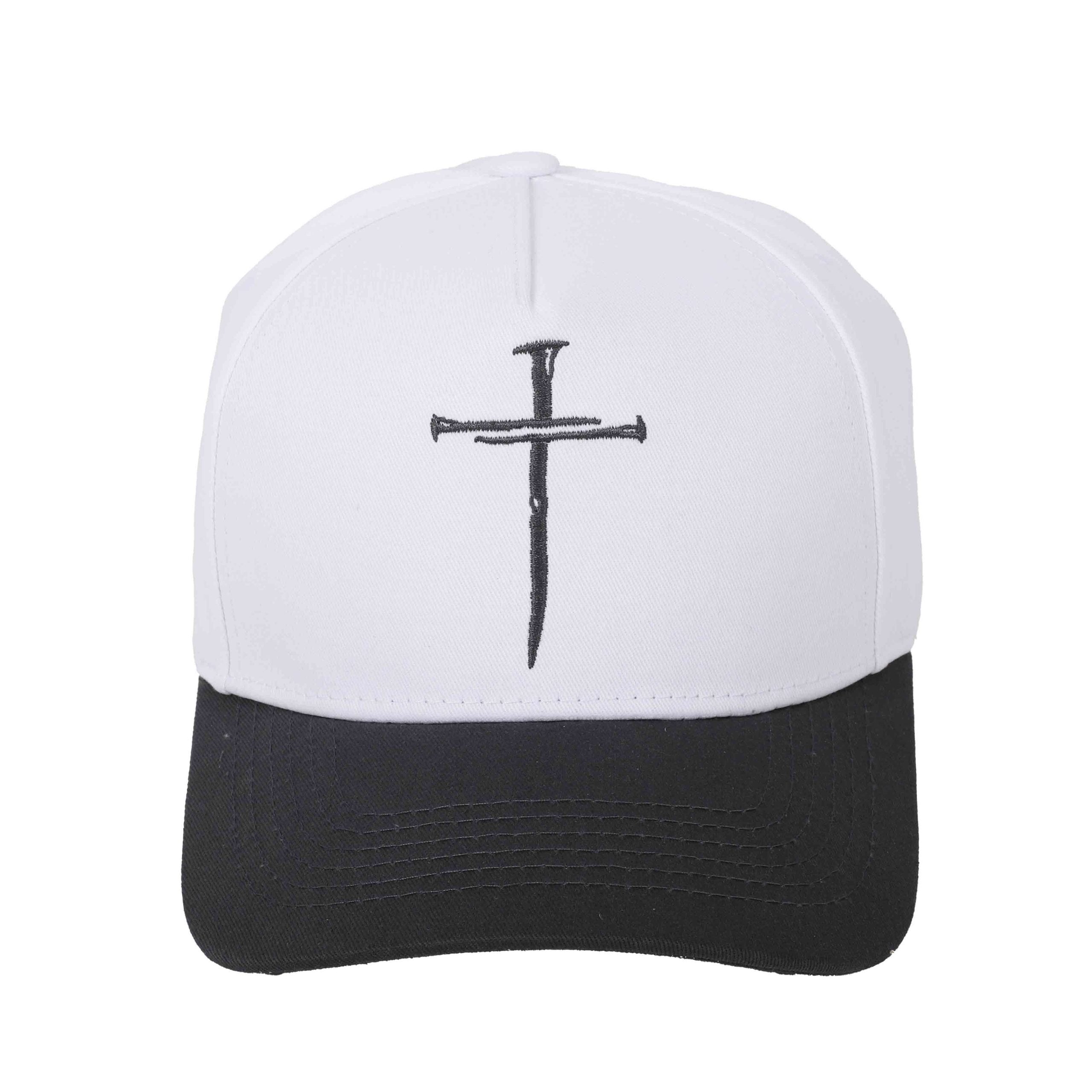 CAP CROSS OF NAILS BLACK/WHITE