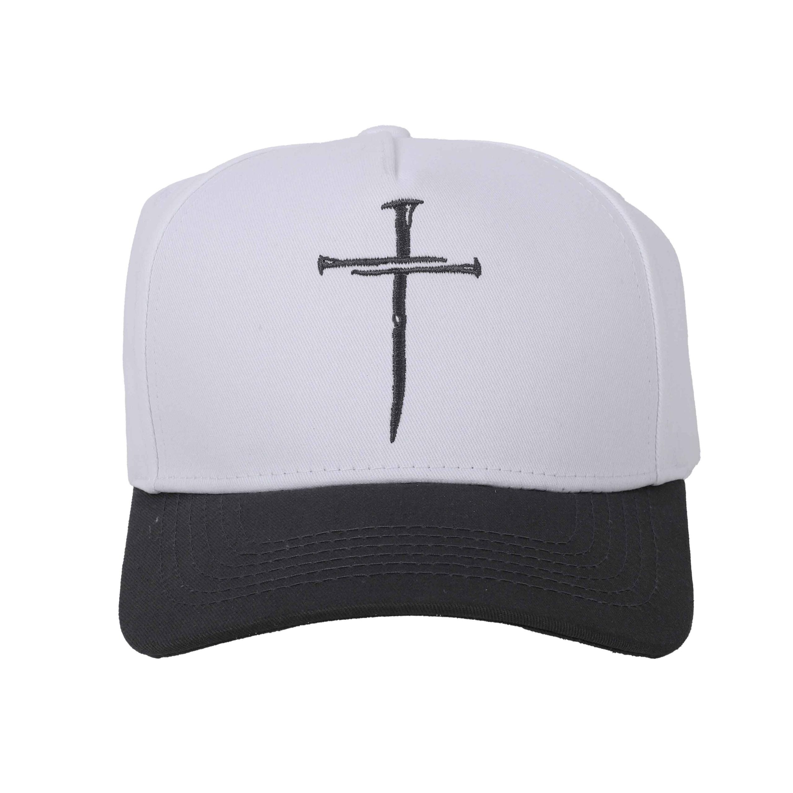 CAP CROSS OF NAILS BLACK/WHITE