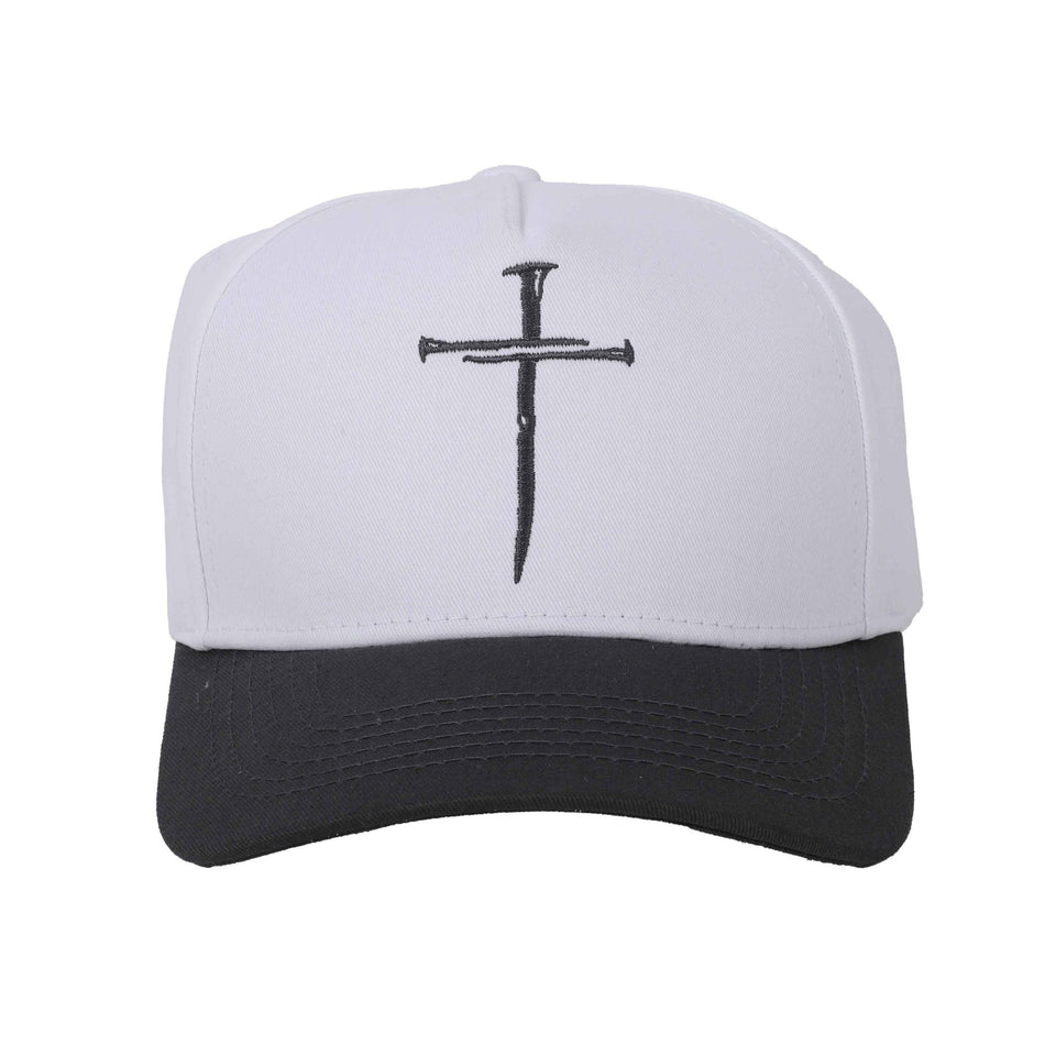 CAP CROSS OF NAILS BLACK/WHITE