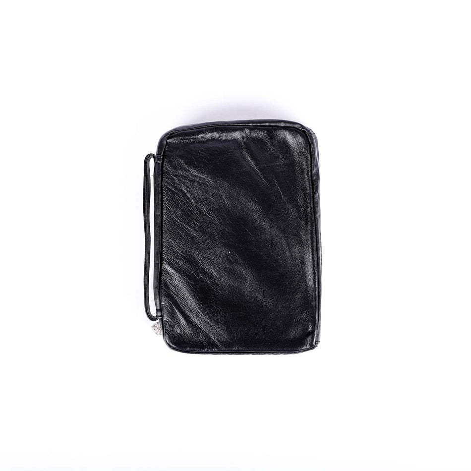BIBLE COVER LAMBSKIN BLACK L