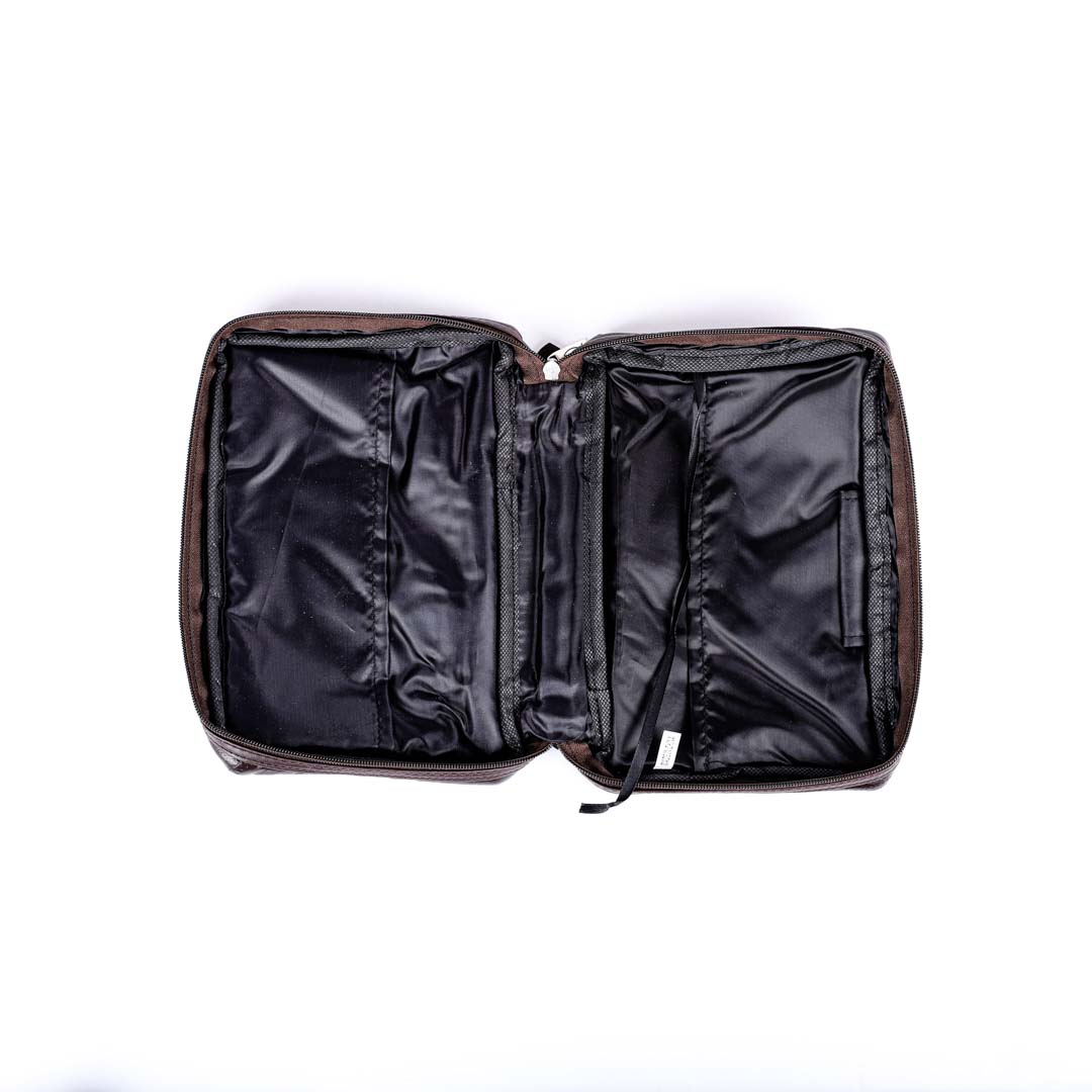 BIBLE COVER LEATHER PATCHWORK BROWN L