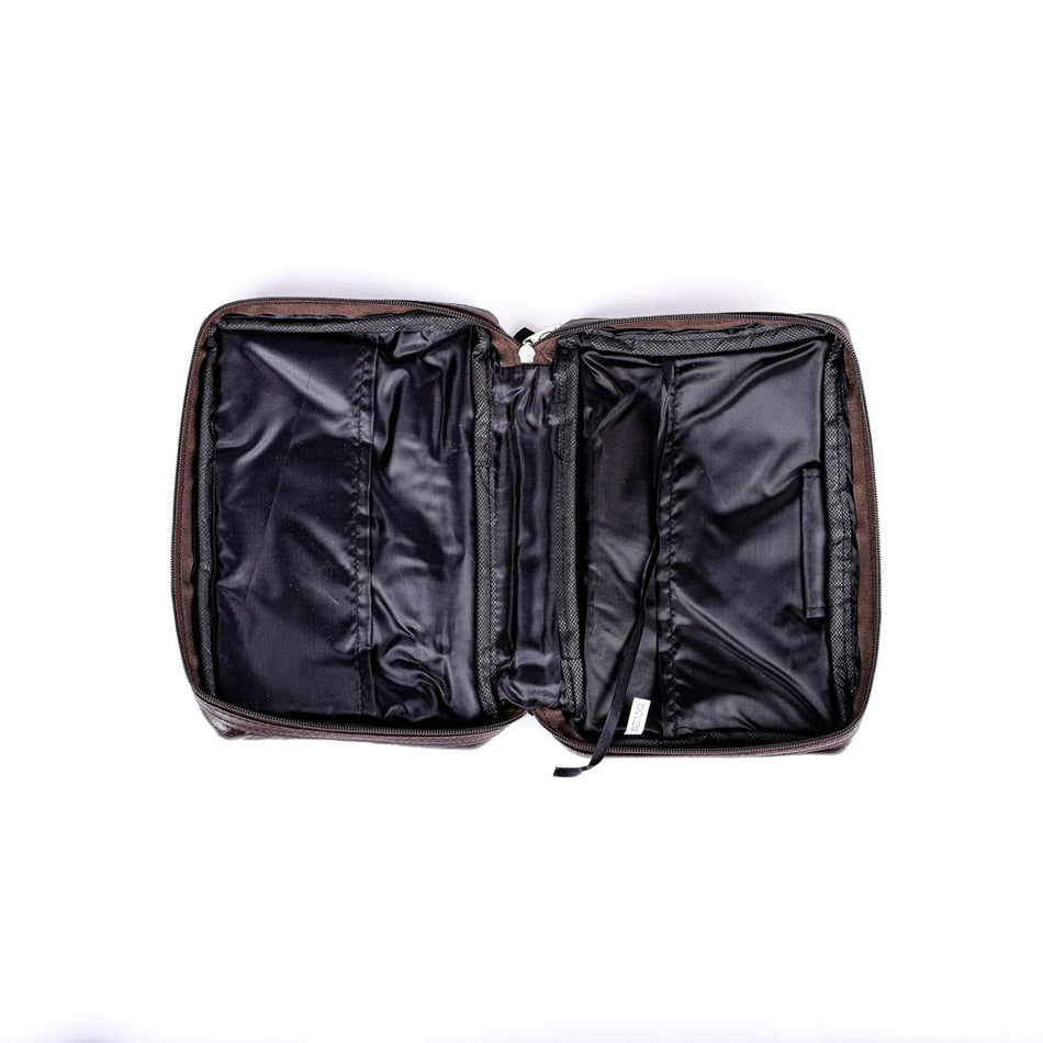 BIBLE COVER LEATHER PATCHWORK BROWN L