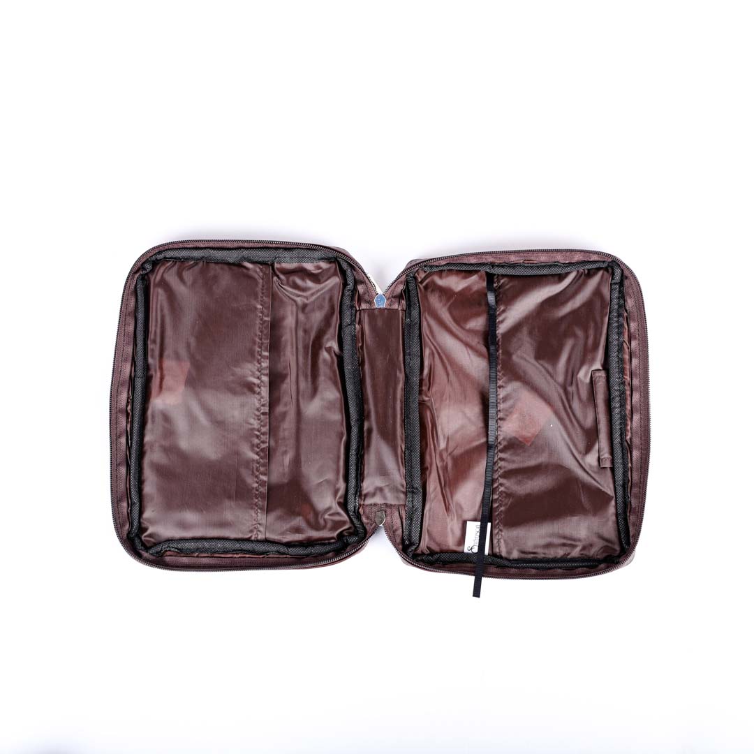 BIBLE COVER PATCHWORK LEATHER BROWN L