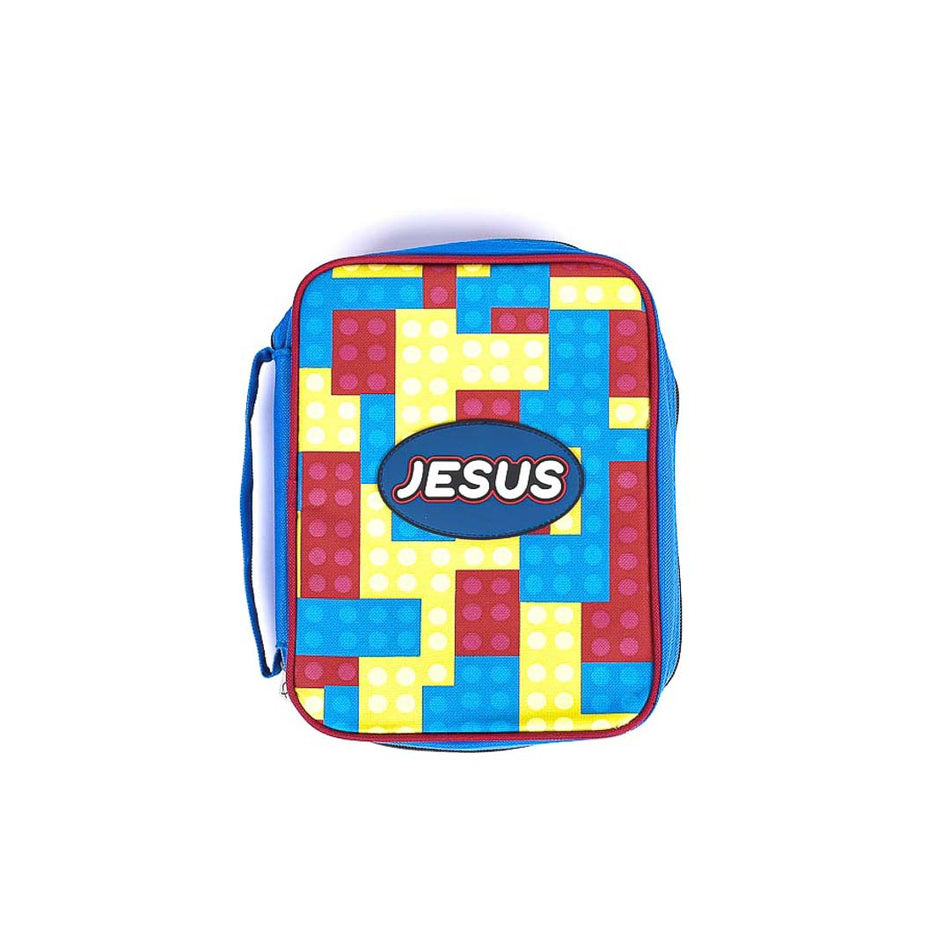 Bible Cover Canvas Blocks W/Jesus L