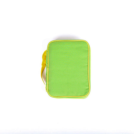 BIBLE COVER CANVAS COLORFUL GREEN/YELLOW M
