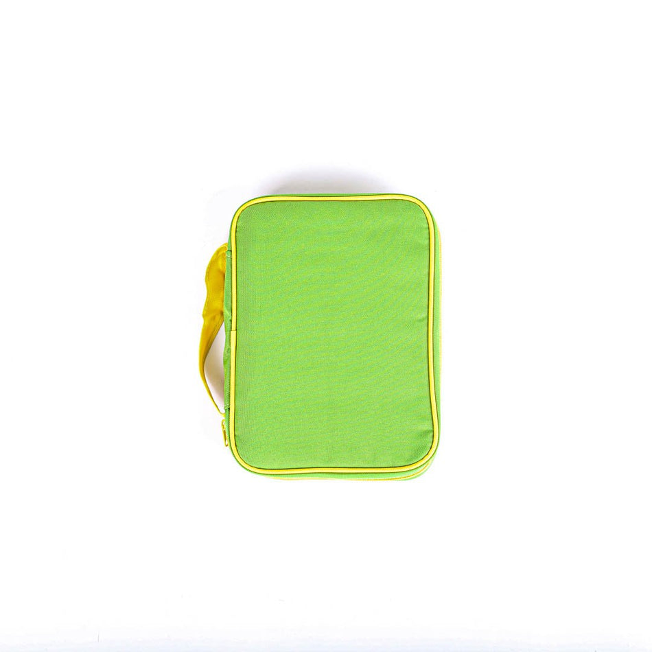 BIBLE COVER CANVAS COLORFUL GREEN/YELLOW M