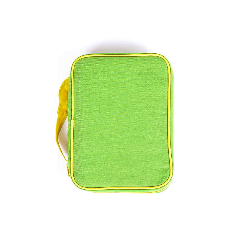BIBLE COVER CANVAS COLORFUL GREEN/YELLOW L
