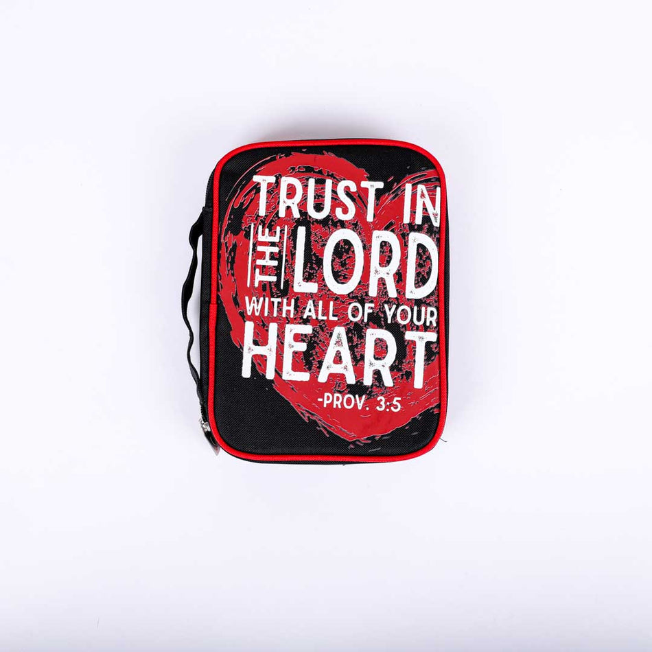 Trust in the Lord Canvas Bible Cover | Christian Scripture Carrying Case | Multiple Sizes
