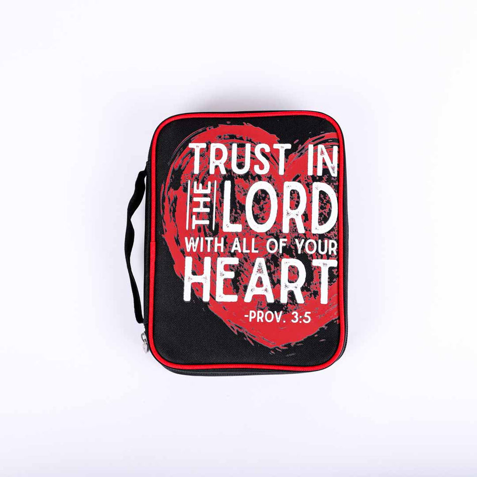 Trust in the Lord Canvas Bible Cover - Christian Scripture Carrying Case - Multiple Sizes, product view 2