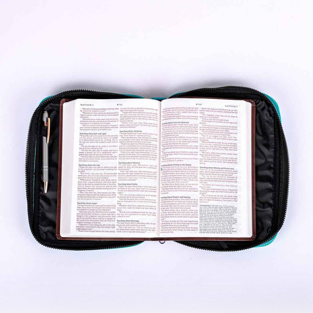 BIBLE COVER NEOPRENE TEAL M