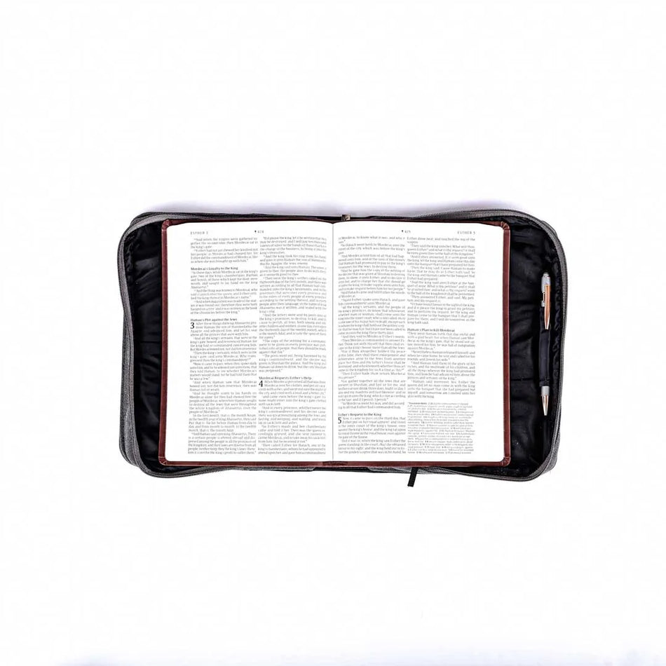 Bible Cover – Imitation Leather – Strong Courageous – Large