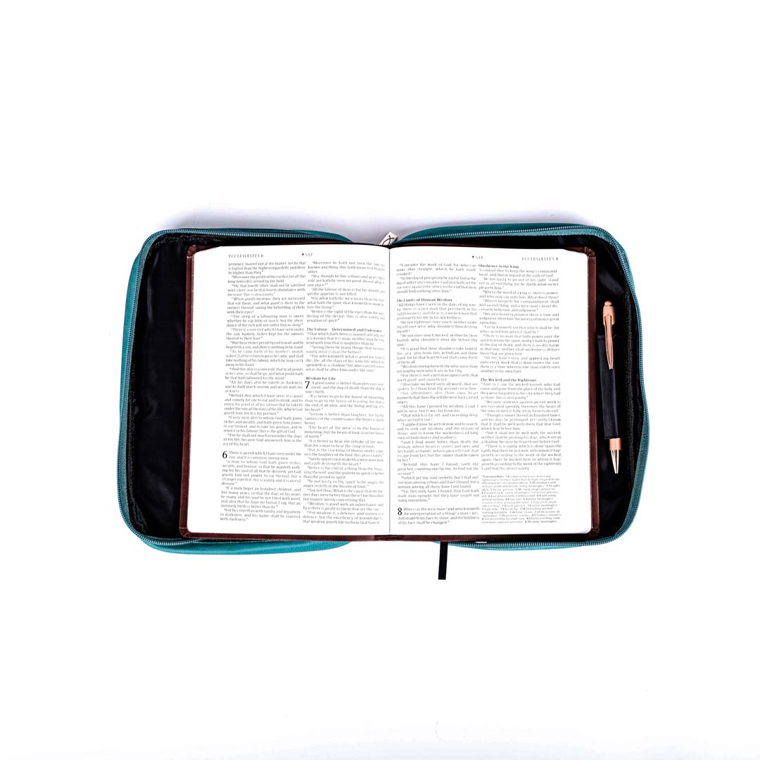 BIBLE COVER CANVAS REJOICE ALWAYS M