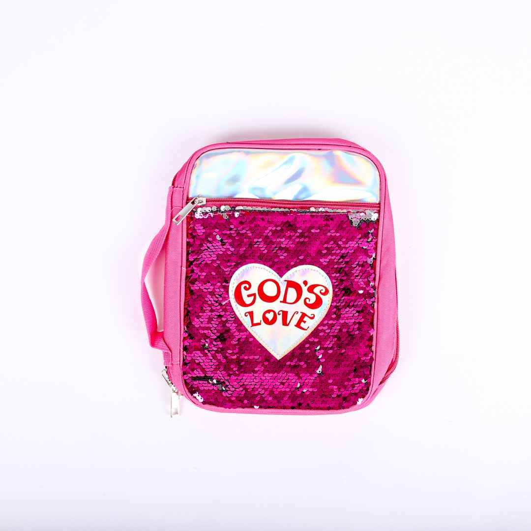 BIBLE COVER SEQUIN GODS LOVE M