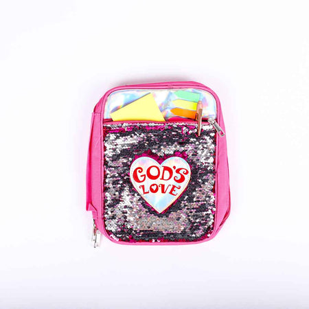 BIBLE COVER SEQUIN GODS LOVE M