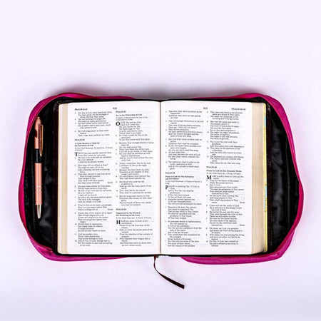 BIBLE COVER SEQUIN GODS LOVE L