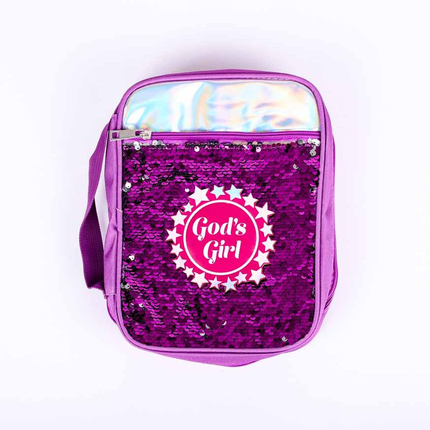 BIBLE COVER SEQUIN GODS GIRL L
