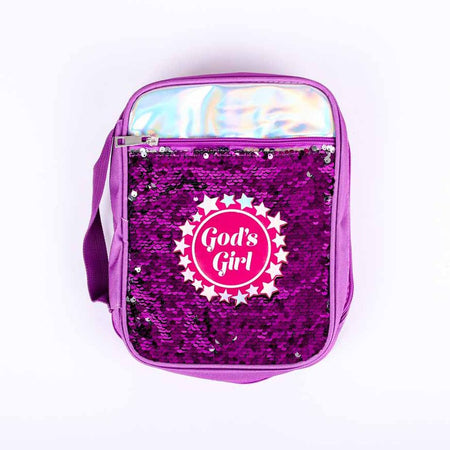 BIBLE COVER SEQUIN GODS GIRL L