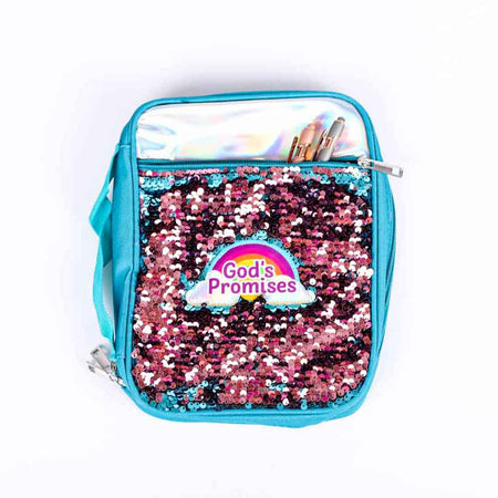 BIBLE COVER SEQUIN GODS PROMISES L