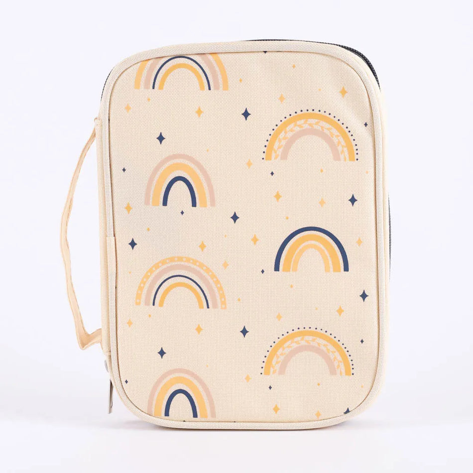 Canvas Bible Cover – Rainbows – L